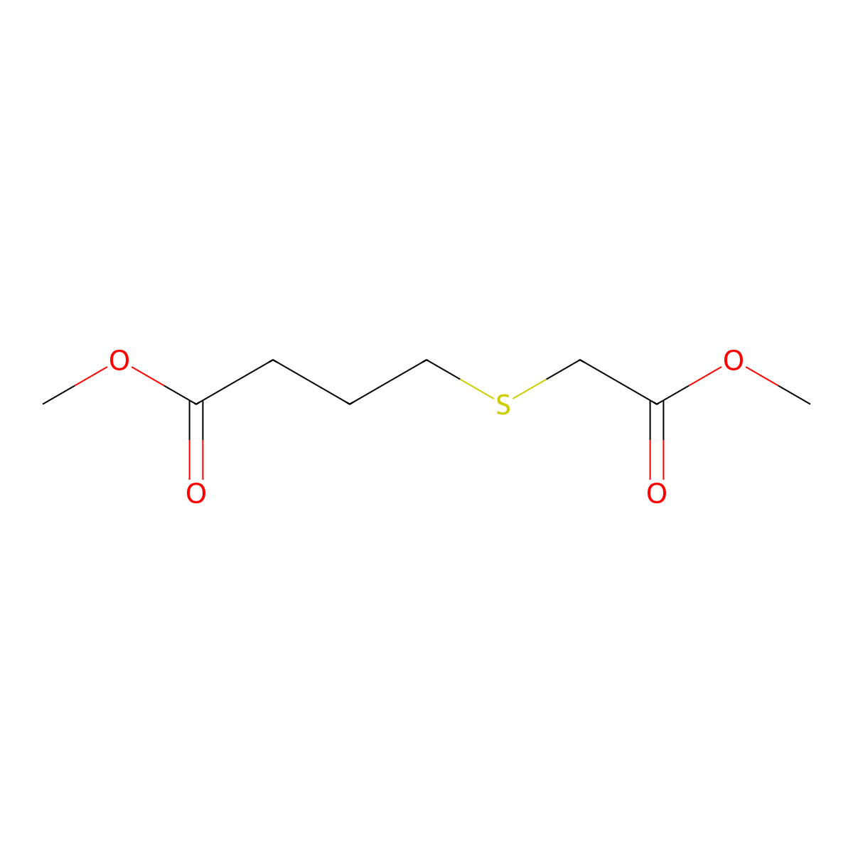 Methyl 4-[(2-methoxy-2-oxoethyl)sulfanyl]butanoate molecular structure, CAS 38555-40-7