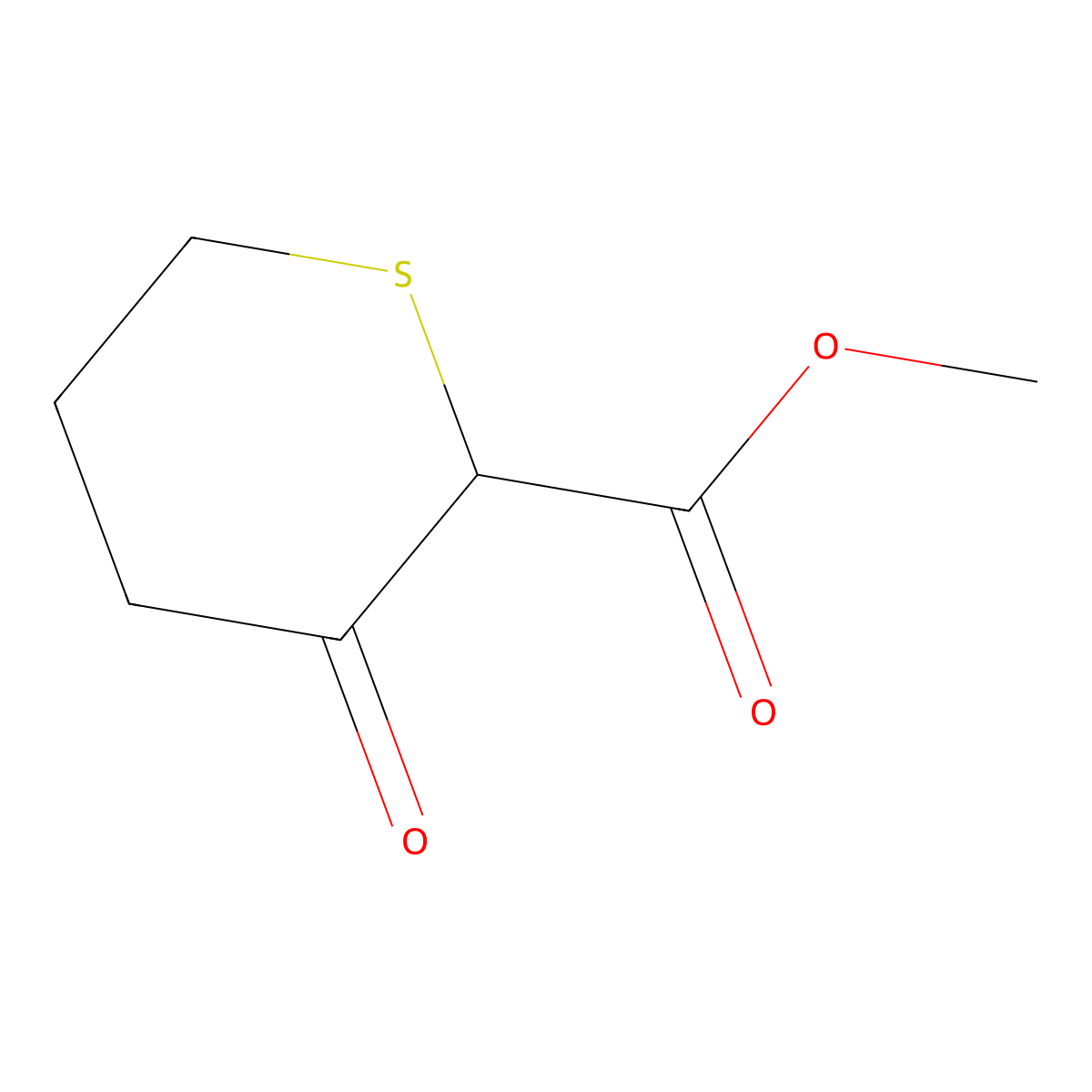 Methyl 3-oxotetrahydrothiopyran-2-carboxylate molecular structure, CAS 38555-41-8