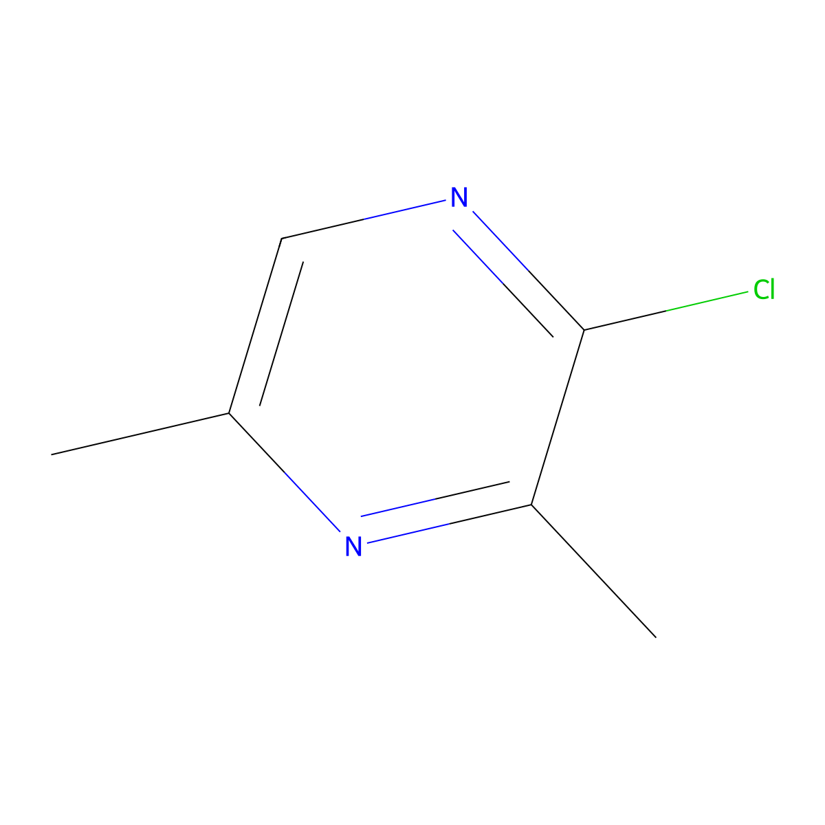2-Chloro-3,5-dimethylpyrazine molecular structure, CAS 38557-72-1