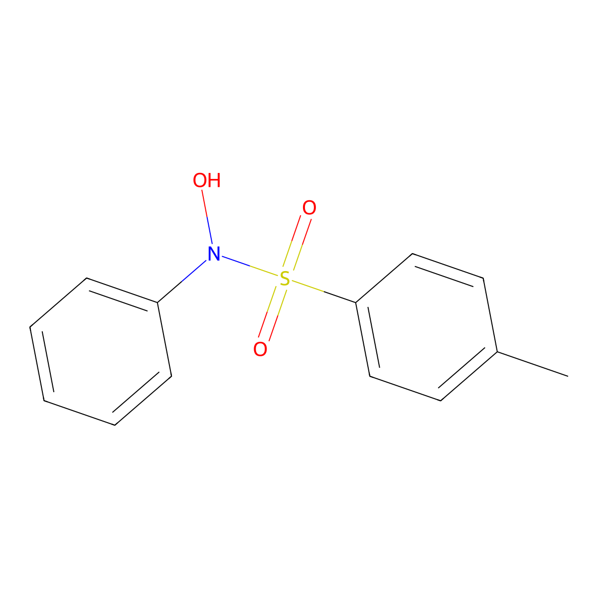 n-Hydroxy-4-methyl-n-phenylbenzenesulfonamide molecular structure, CAS 38557-76-5