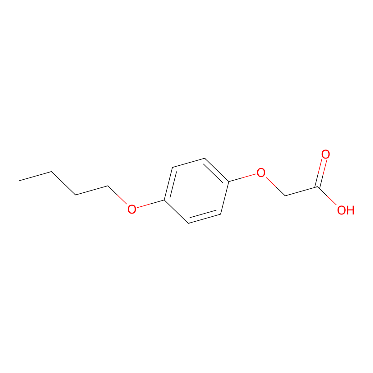 (4-Butoxyphenoxy)acetic acid molecular structure, CAS 38559-81-8