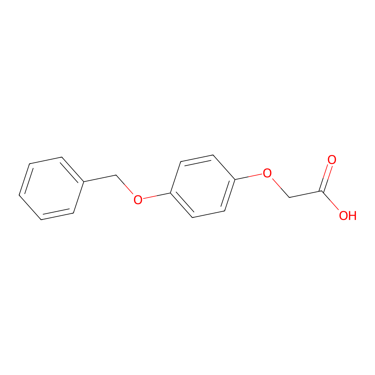 (4-(Phenylmethoxy)phenoxy)acetic acid molecular structure, CAS 38559-92-1