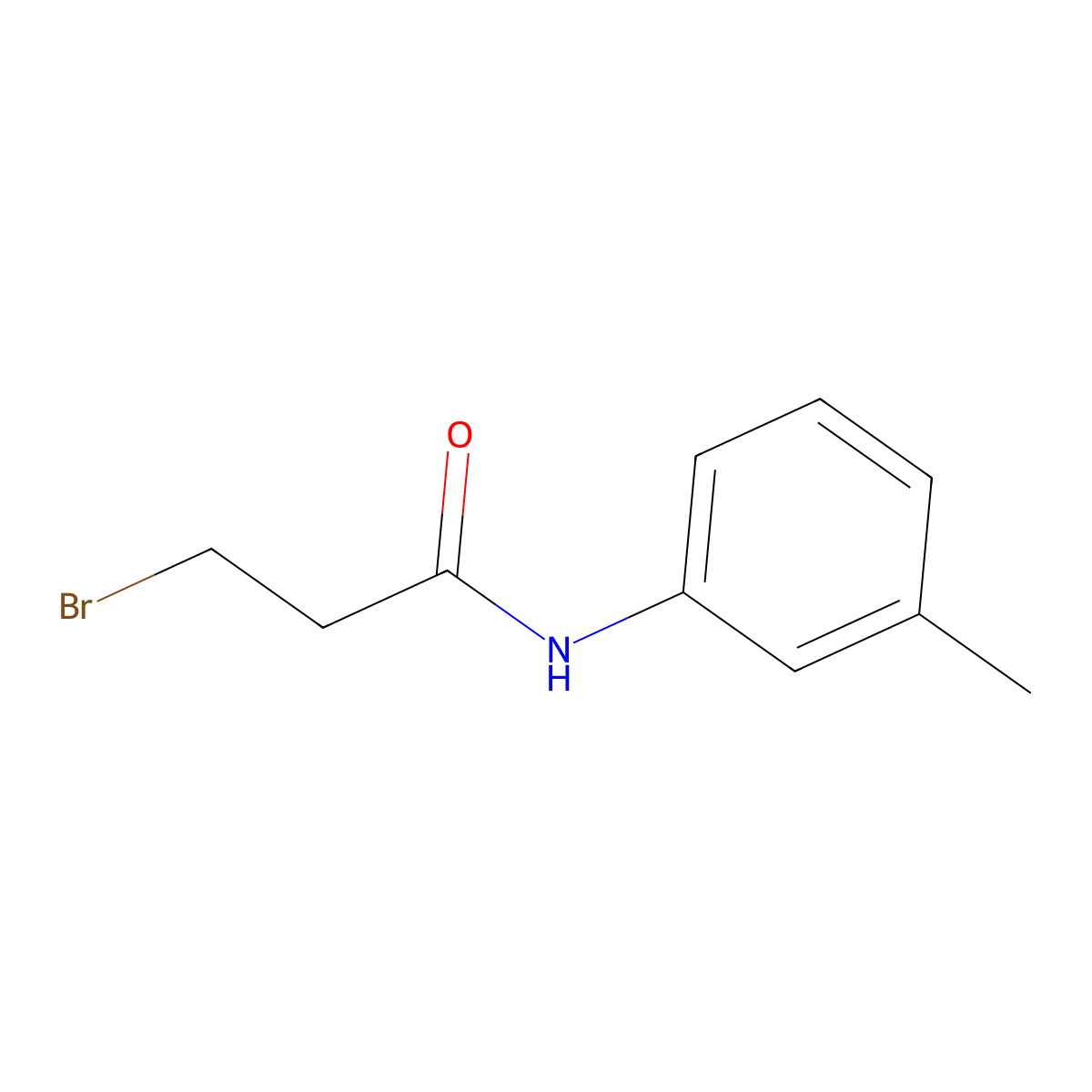 3-bromo-N-(3-methylphenyl)propanamide molecular structure, CAS 38560-21-3