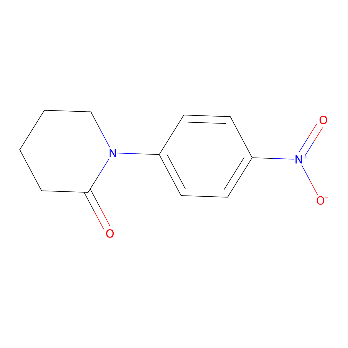 1-(4-Nitrophenyl)piperidin-2-one molecular structure, CAS 38560-30-4