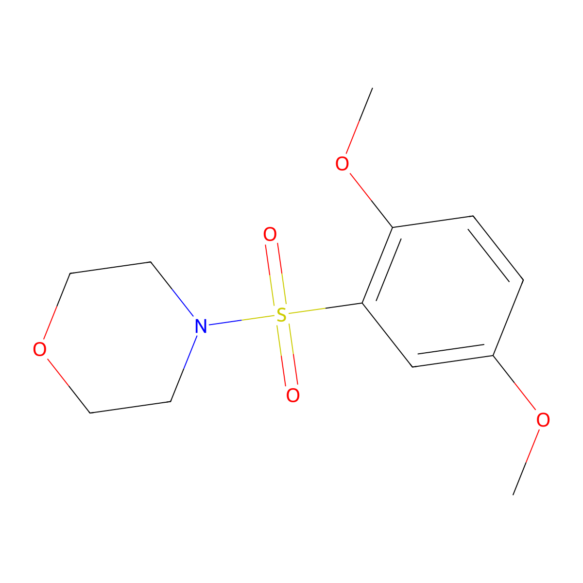 4-[(2,5-Dimethoxyphenyl)sulfonyl]morpholine molecular structure, CAS 38561-25-0