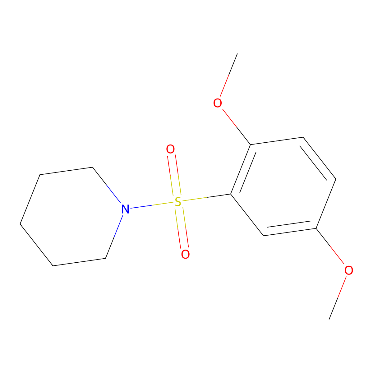 1-[(2,5-Dimethoxyphenyl)sulfonyl]piperidine molecular structure, CAS 38561-26-1