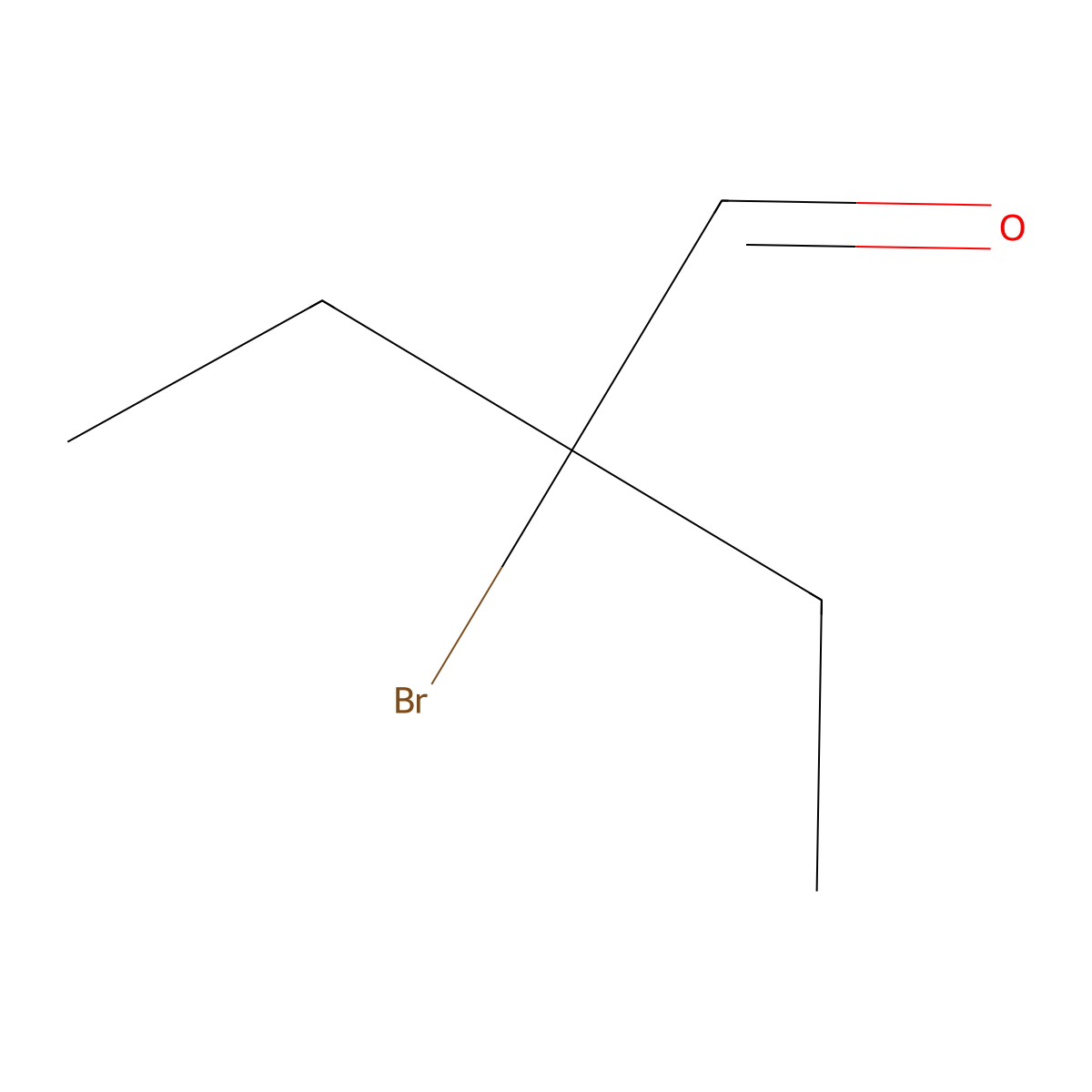 2-Bromo-2-ethylbutanal molecular structure, CAS 38562-30-0