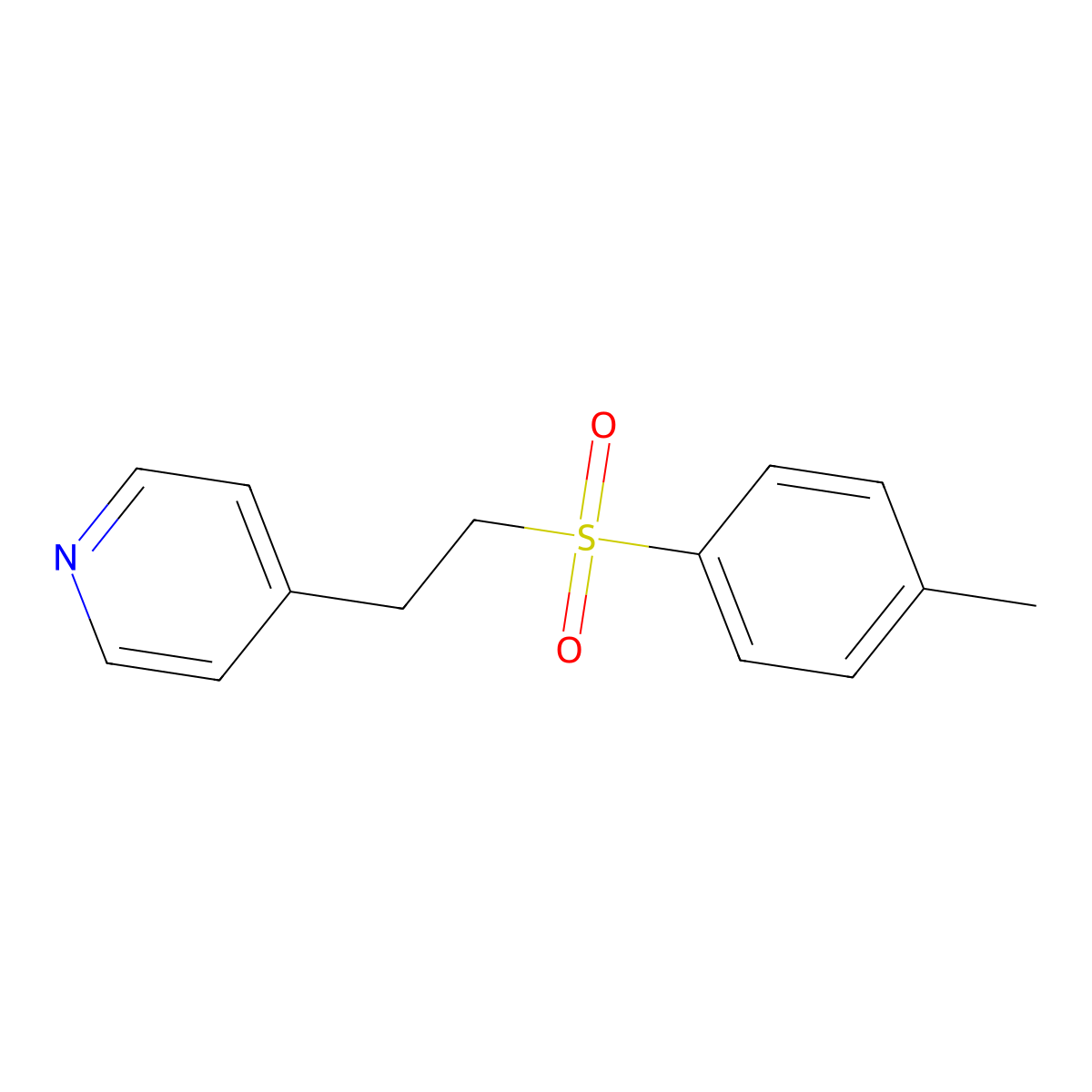 Pyridine, 4-[2-[(4-methylphenyl)sulfonyl]ethyl]- molecular structure, CAS 38563-78-9