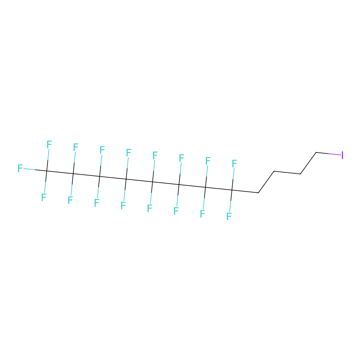1,1,1,2,2,3,3,4,4,5,5,6,6,7,7,8,8-Heptadecafluoro-12-iodododecane molecular structure, CAS 38565-62-7