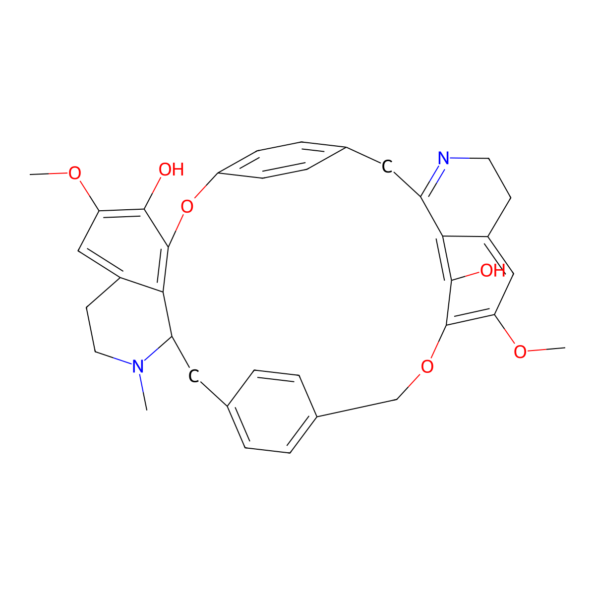 Warifteine molecular structure, CAS 38566-54-0