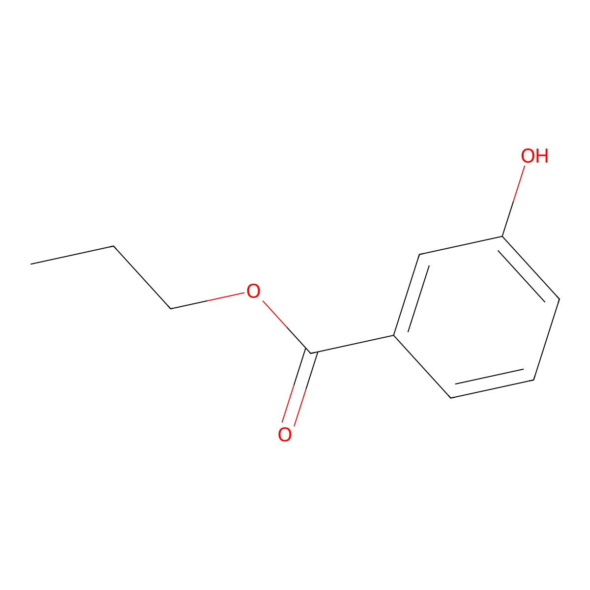 Propyl 3-hydroxybenzoate molecular structure, CAS 38567-05-4