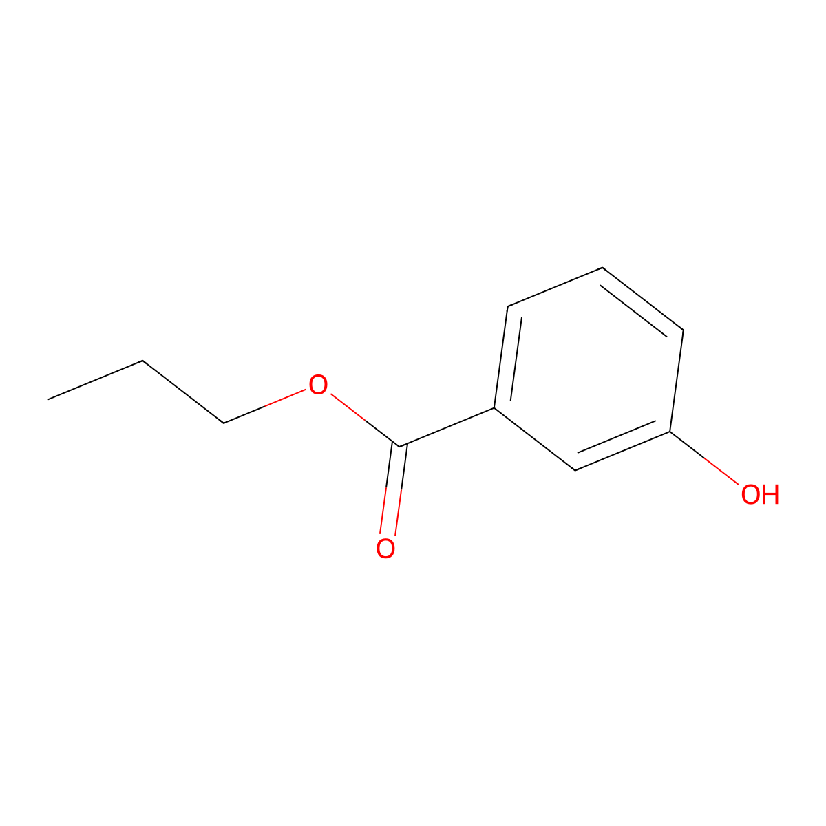 Propyl 3-hydroxybenzoate molecular structure, CAS 38567-05-4