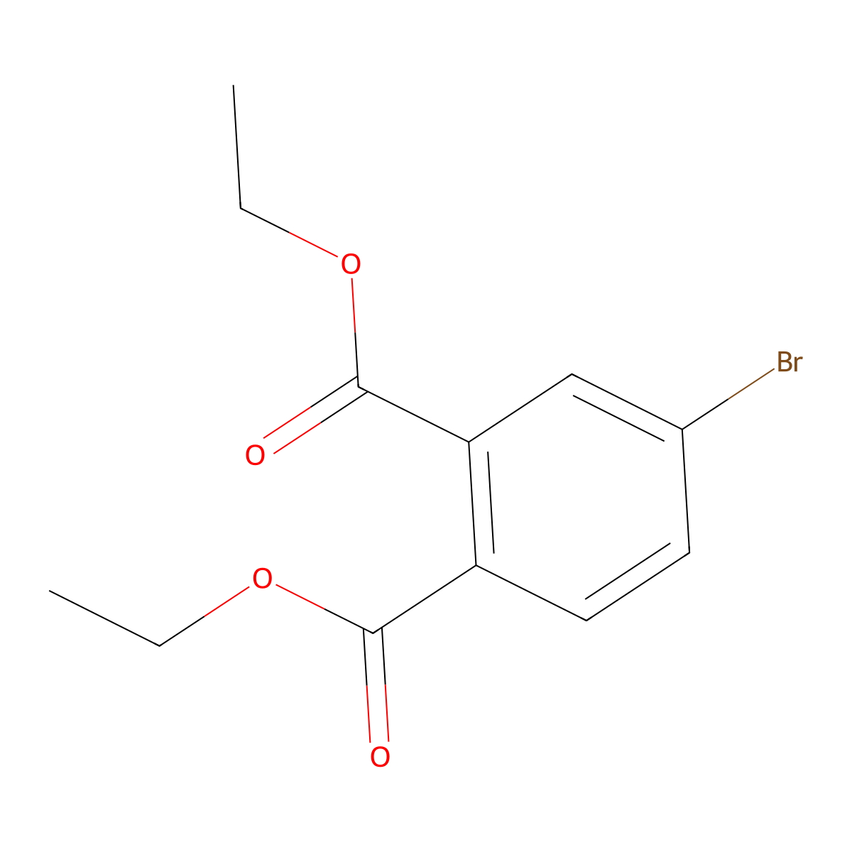 Diethyl 4-bromobenzene-1,2-dicarboxylate molecular structure, CAS 38568-41-1