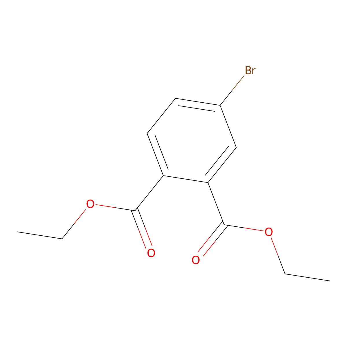 Diethyl 4-bromobenzene-1,2-dicarboxylate molecular structure, CAS 38568-41-1