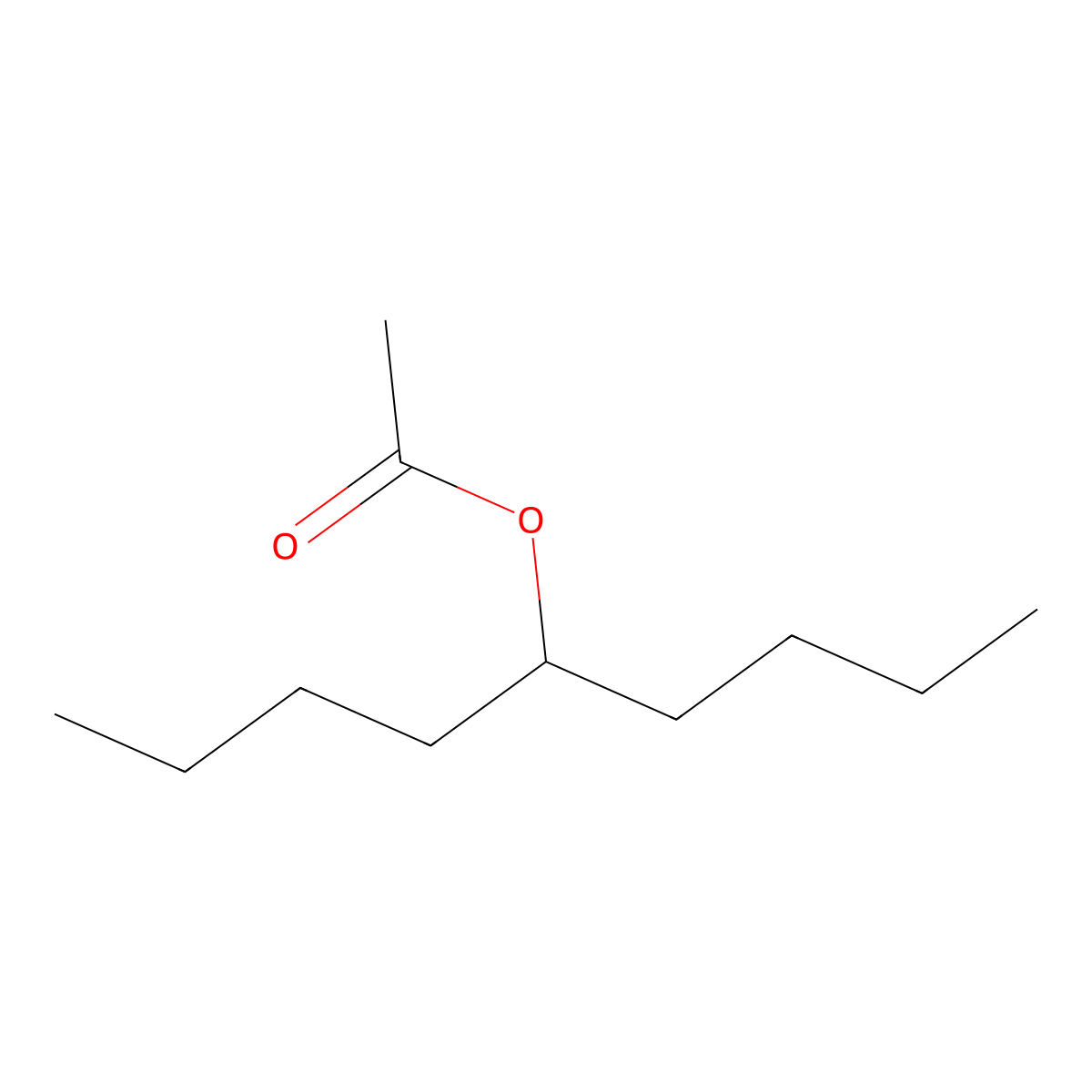 1-Butylpentyl acetate molecular structure, CAS 3857-24-7