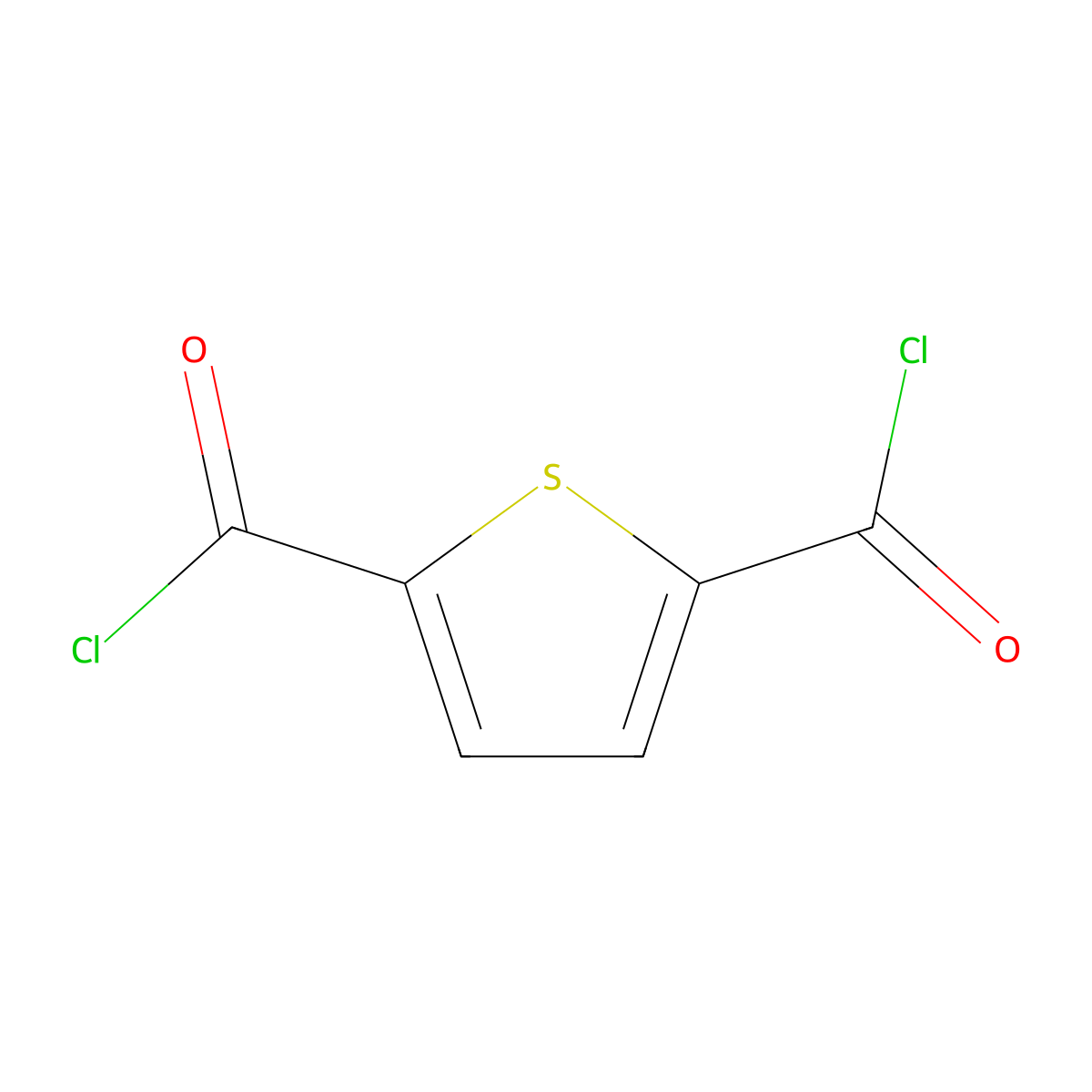 2,5-Thiophenedicarbonyl dichloride molecular structure, CAS 3857-36-1