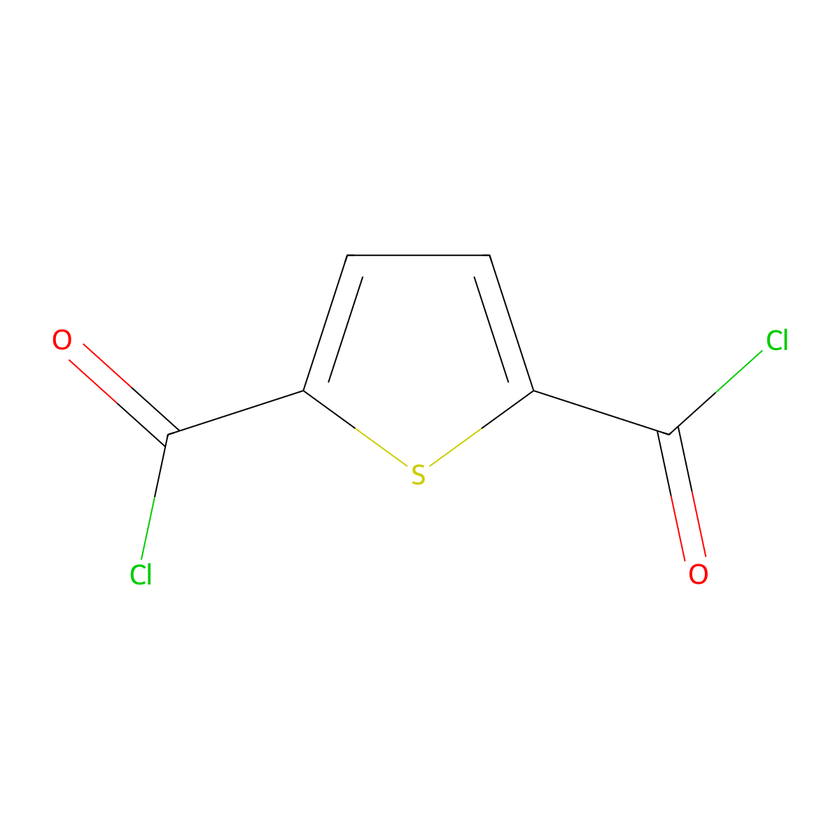 2,5-Thiophenedicarbonyl dichloride molecular structure, CAS 3857-36-1