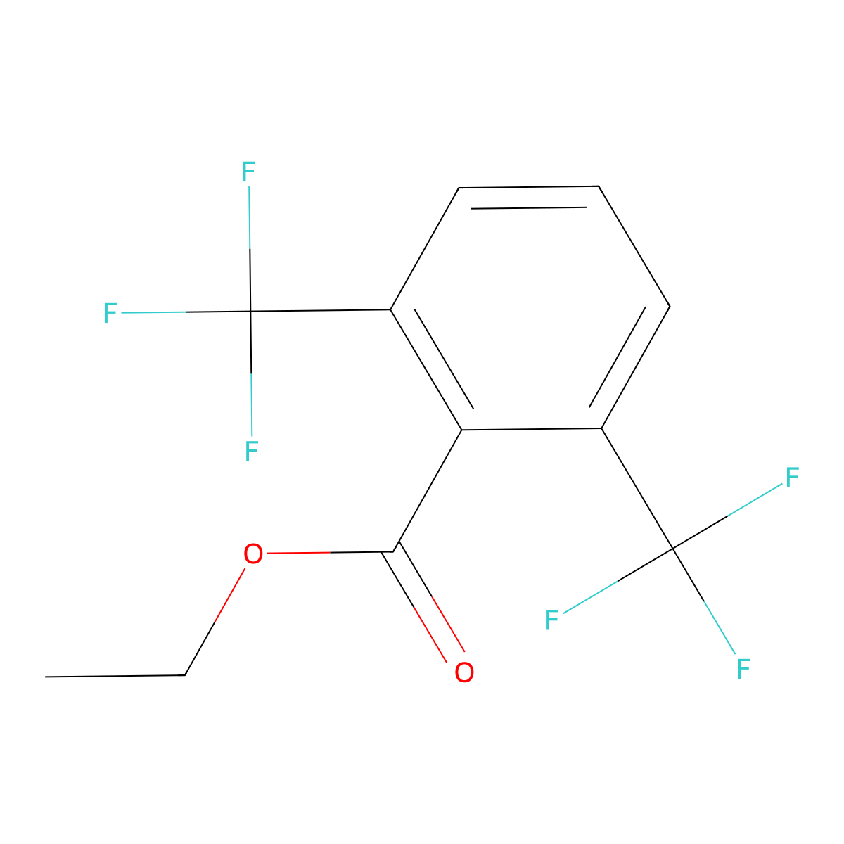 Ethyl 2,6-bis(trifluoromethyl)benzoate molecular structure, CAS 38570-08-0