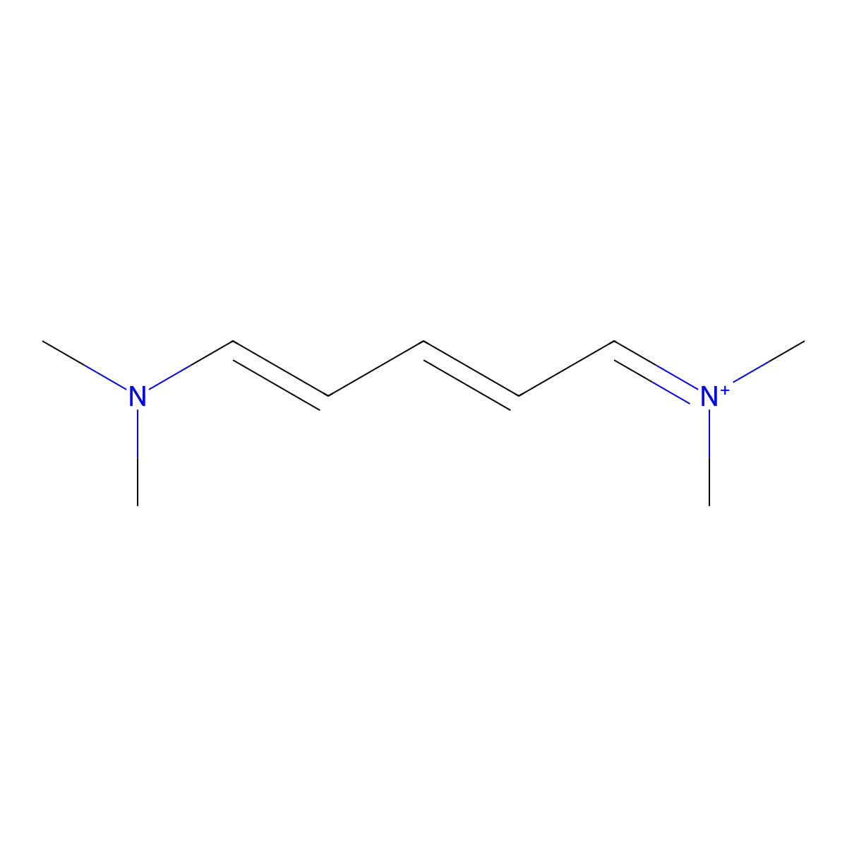 Methanaminium, N-[5-(dimethylamino)-2,4-pentadienylidene]-N-methyl- molecular structure, CAS 38571-89-0