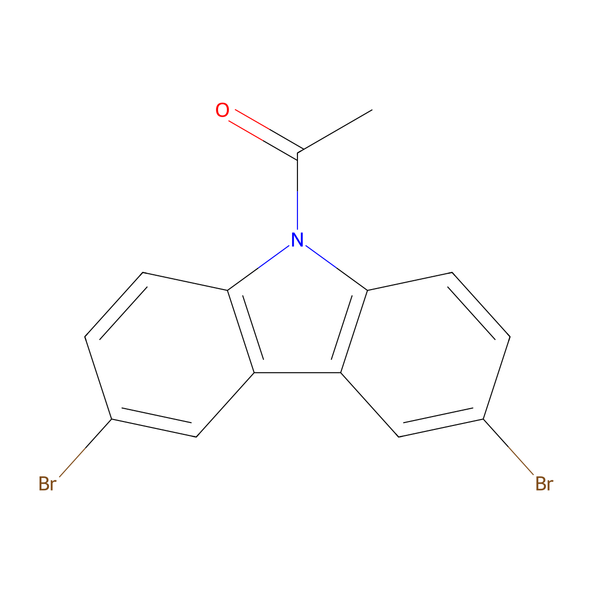 1-(3,6-Dibromo-9h-carbazol-9-yl)ethanone molecular structure, CAS 38573-63-6
