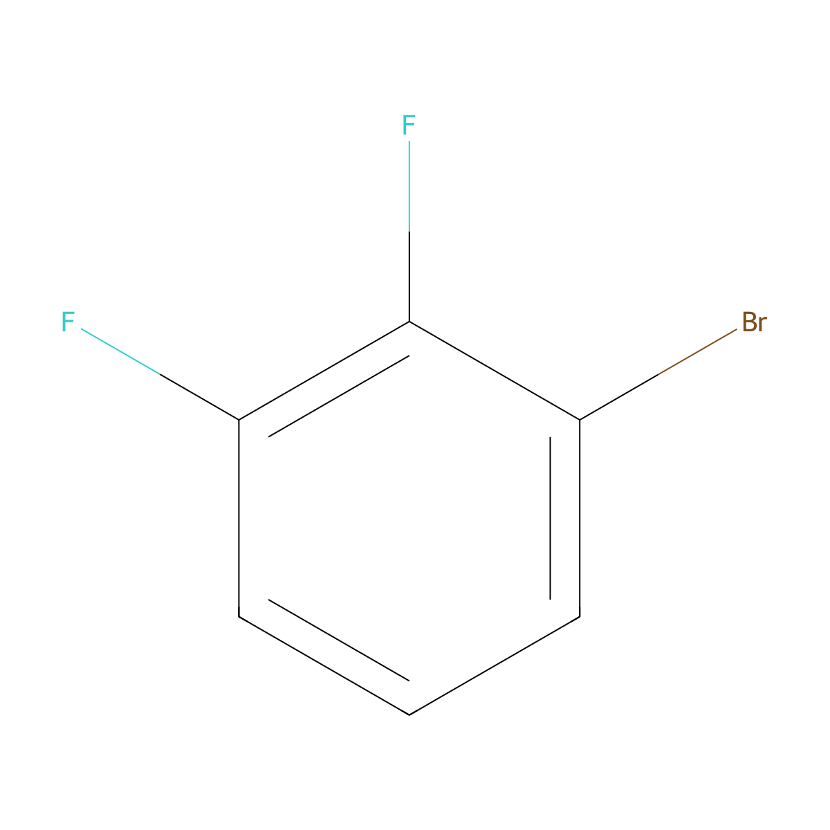 1-Bromo-2,3-difluorobenzene molecular structure, CAS 38573-88-5