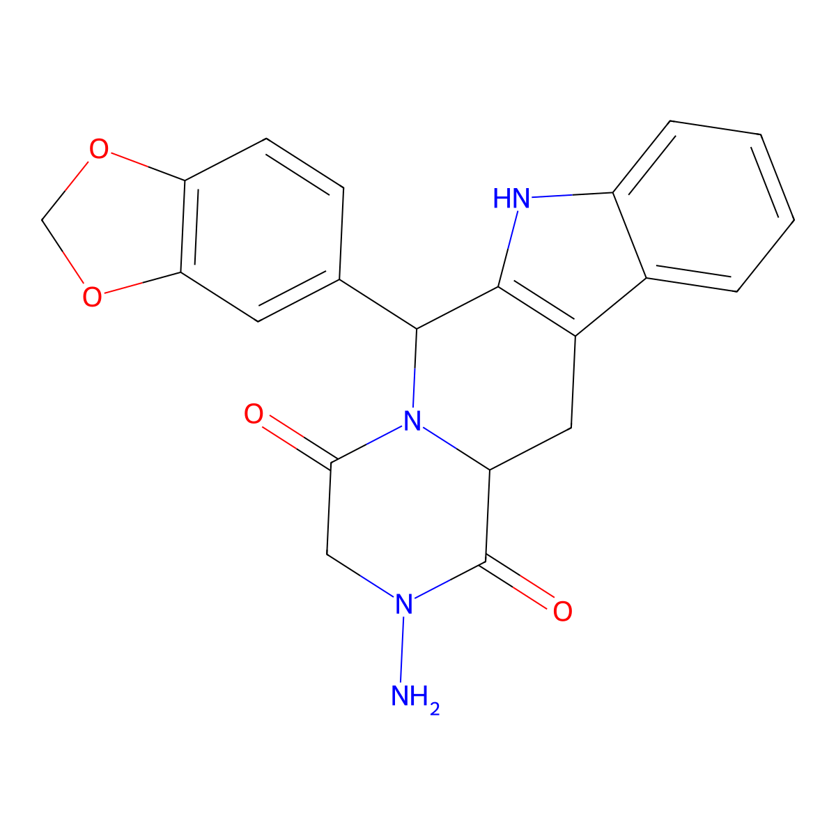 Aminotadalafil molecular structure, CAS 385769-84-6