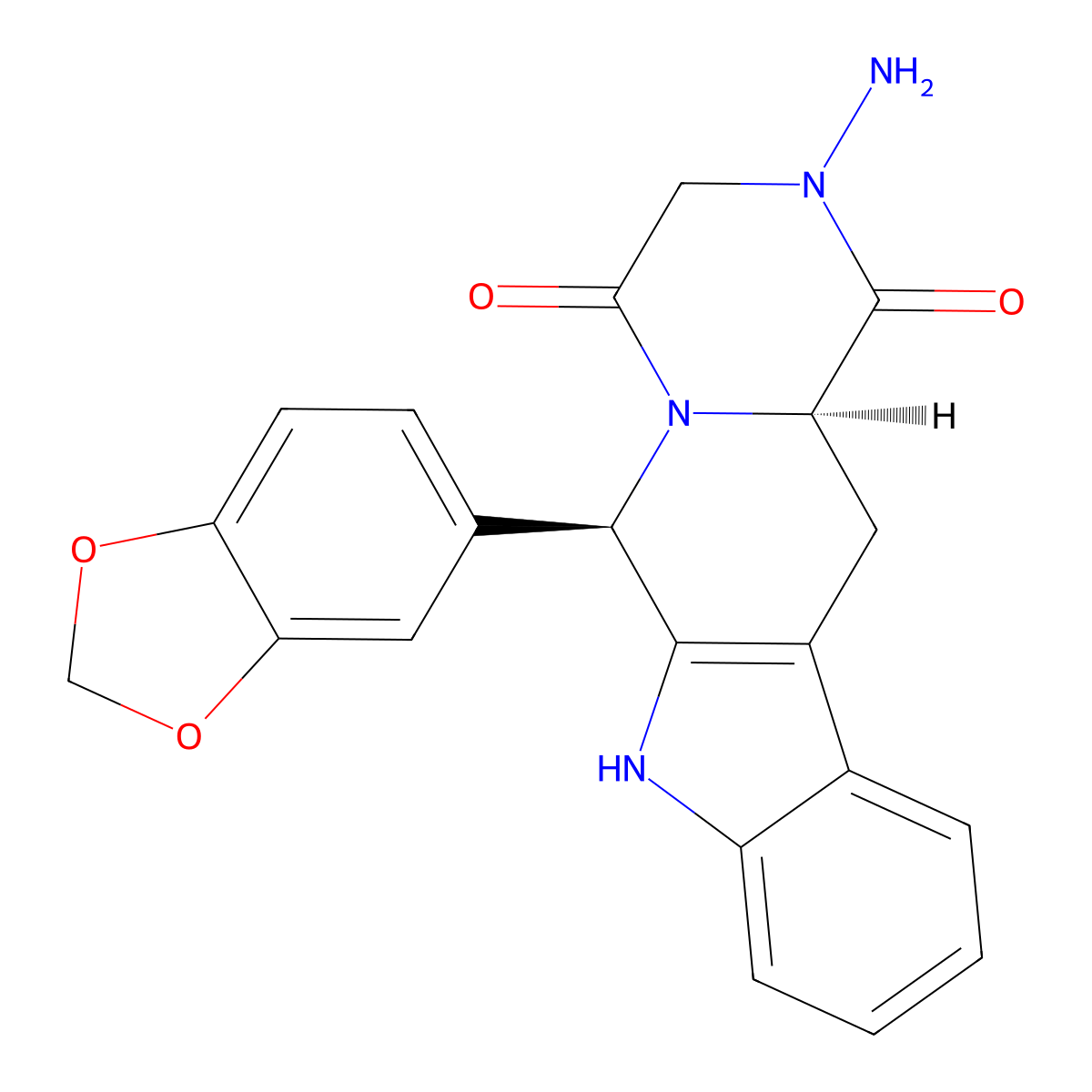 Aminotadalafil molecular structure, CAS 385769-84-6