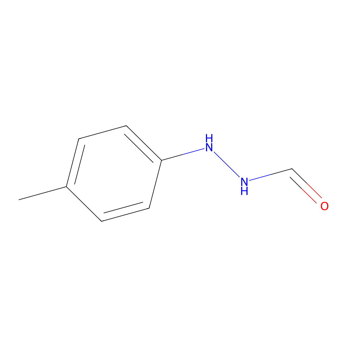 Hydrazinecarboxaldehyde, 2-(4-methylphenyl)- molecular structure, CAS 38577-24-1