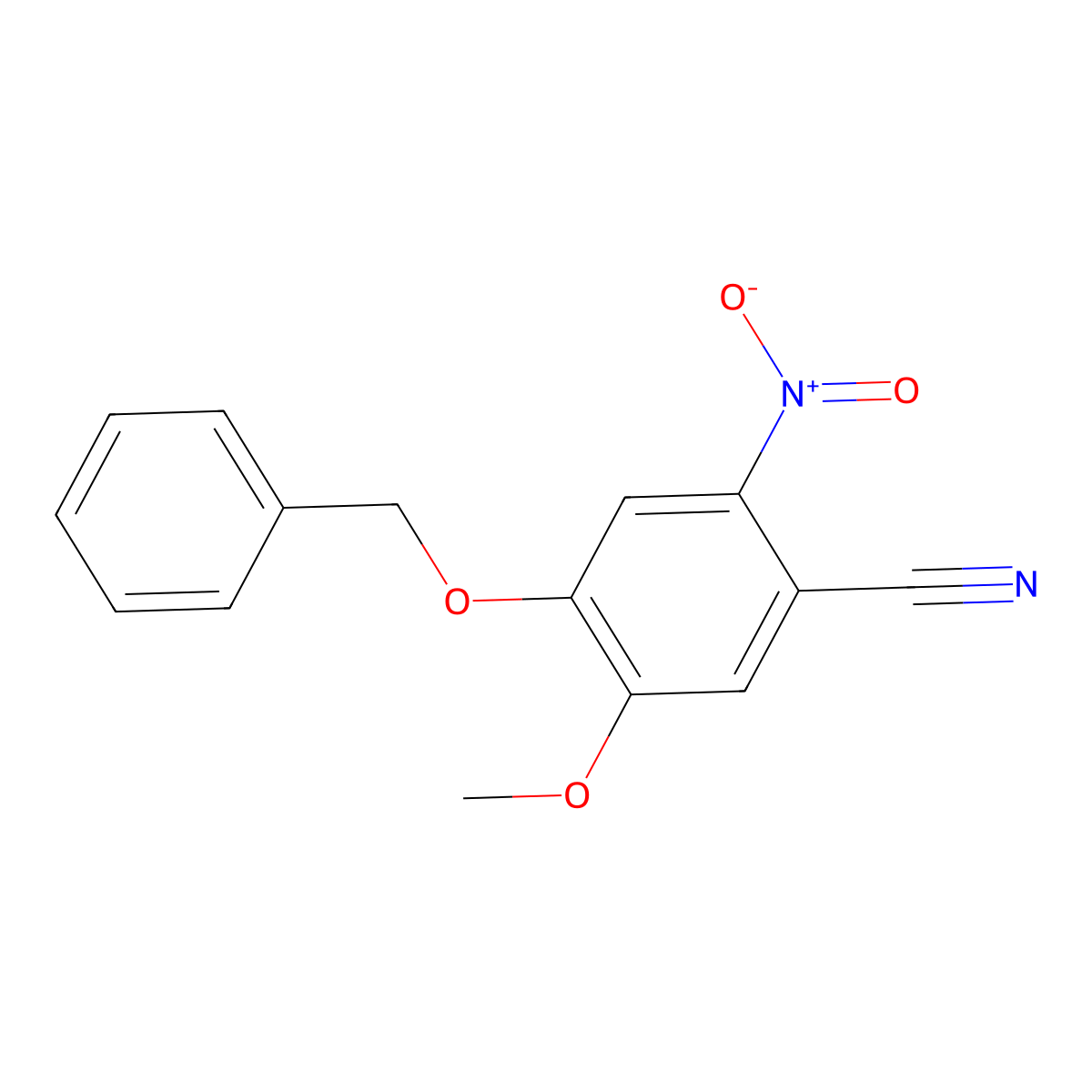4-(Benzyloxy)-5-methoxy-2-nitrobenzonitrile molecular structure, CAS 385784-84-9