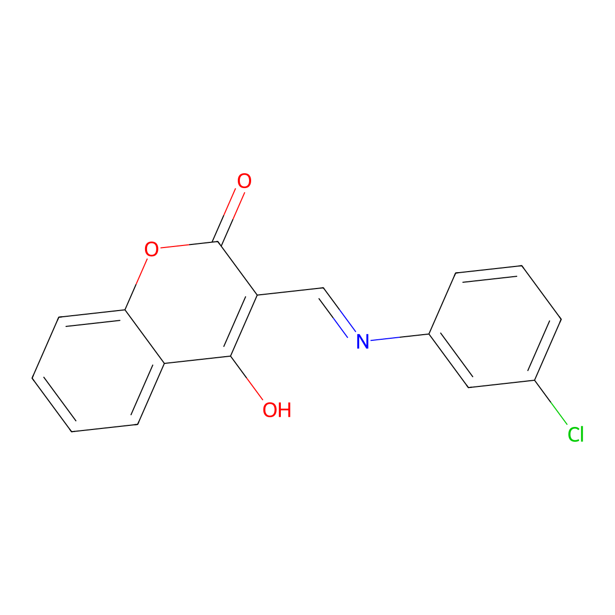 3-[(Z)-(3-chloroanilino)methylidene]-2H-chromene-2,4-dione molecular structure, CAS 385786-10-7