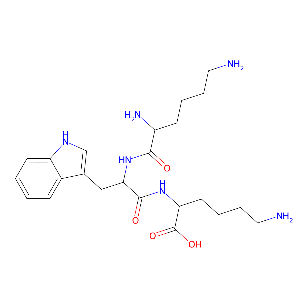 H-Lys-Trp-Lys-OH molecular structure, CAS 38579-27-0