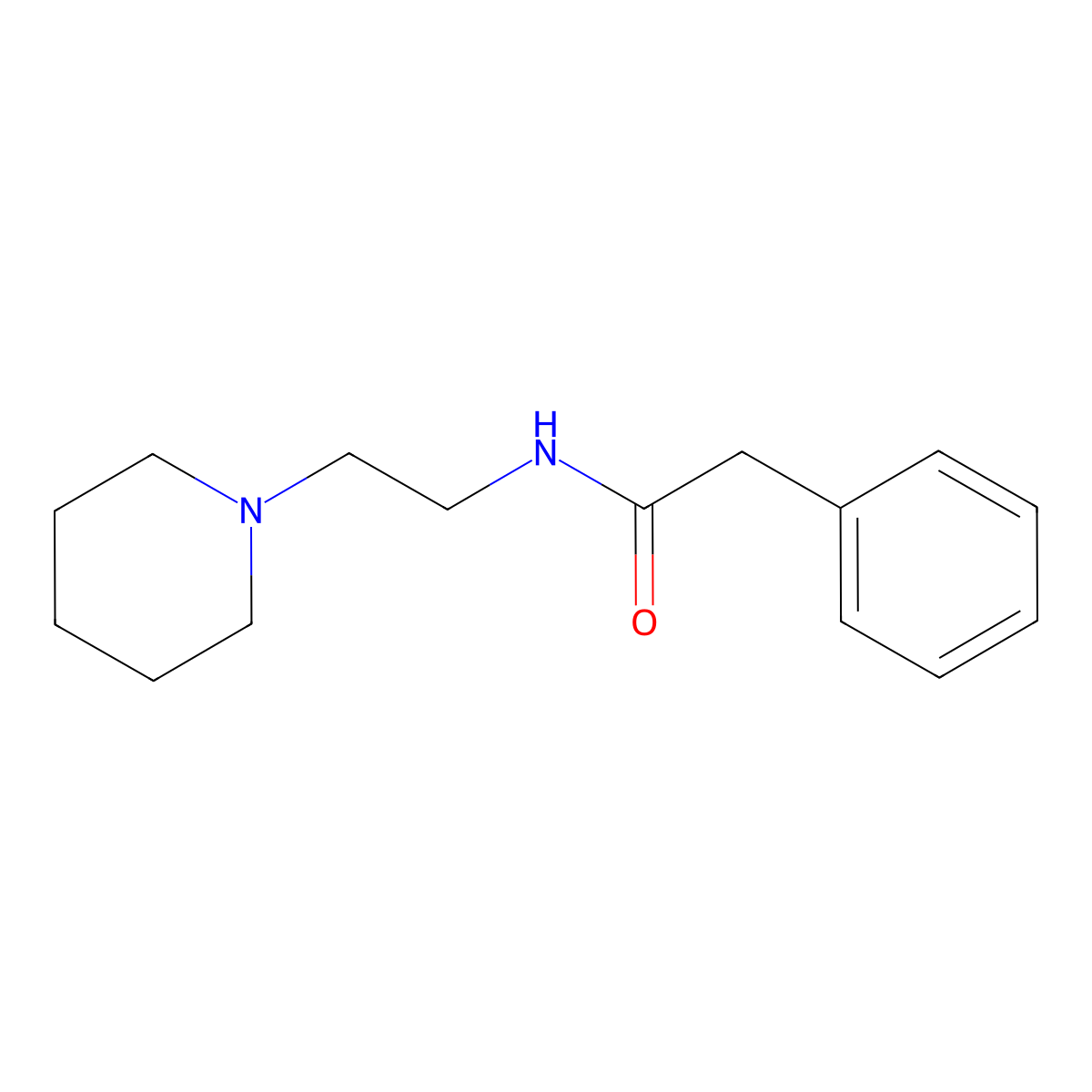 2-phenyl-N-(2-piperidin-1-ylethyl)acetamide molecular structure, CAS 385795-85-7