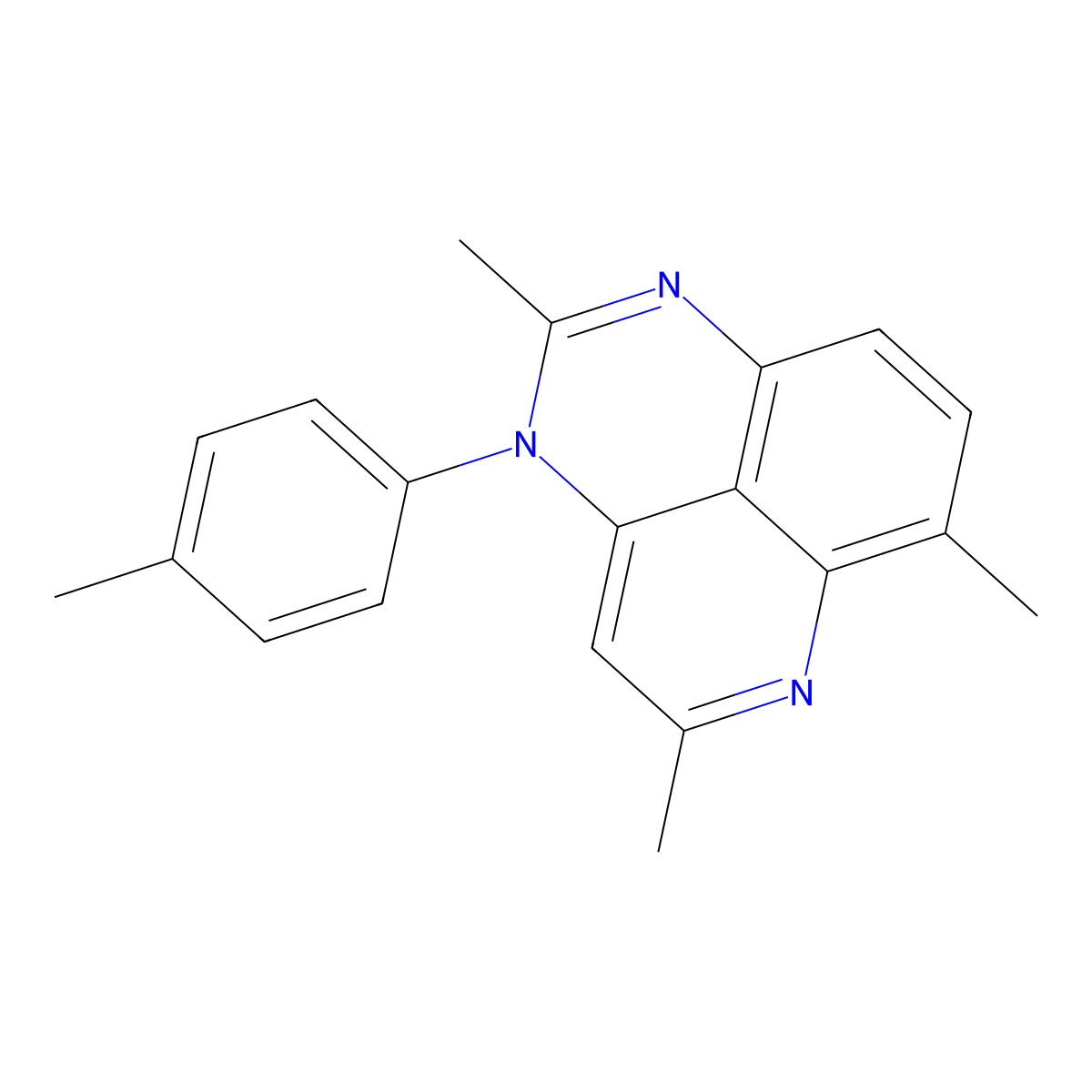 2,5,7-trimethyl-3-(4-methylphenyl)-3H-pyrido[4,3,2-de]quinazoline molecular structure, CAS 385798-31-2