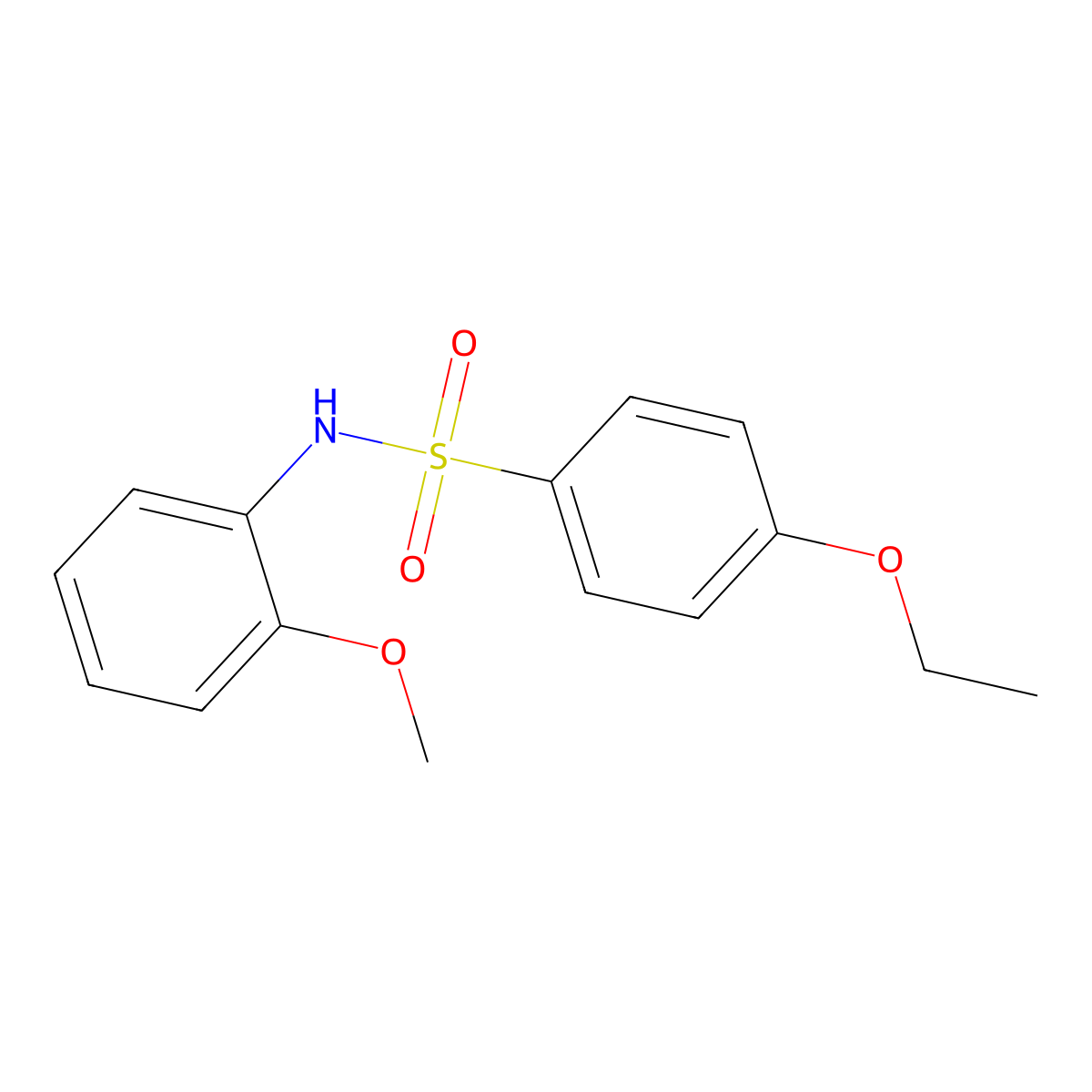 4-ethoxy-N-(2-methoxyphenyl)benzenesulfonamide molecular structure, CAS 385799-49-5