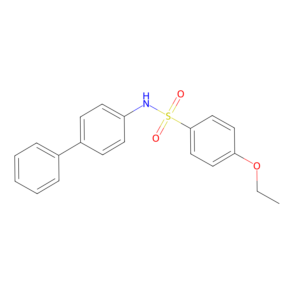 4-ethoxy-N-(4-phenylphenyl)benzenesulfonamide molecular structure, CAS 385799-51-9