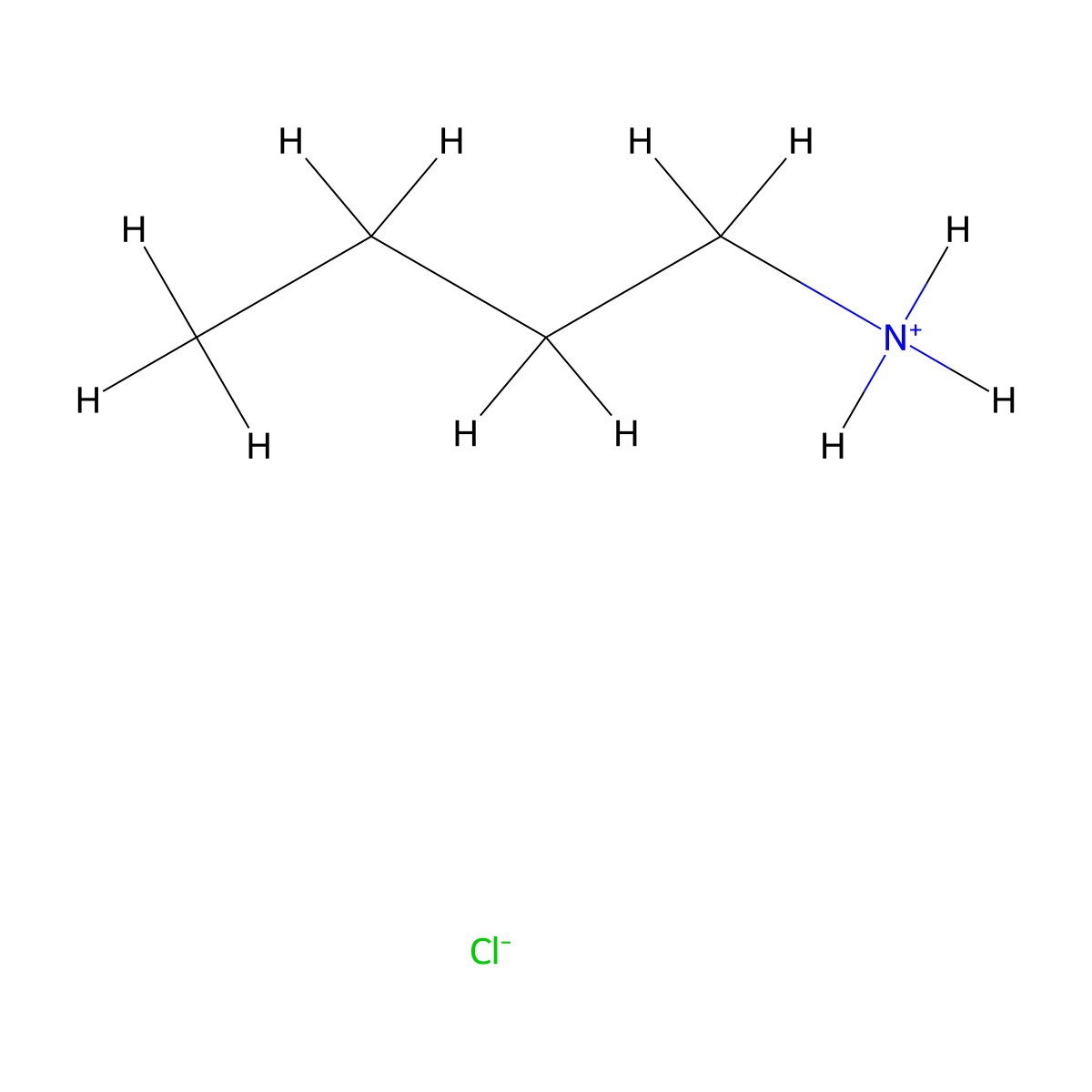 n-Butylamine hydrochloride molecular structure, CAS 3858-78-4