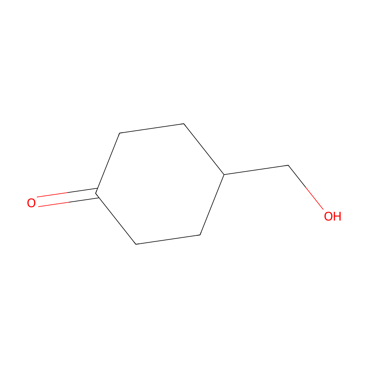 4-(Hydroxymethyl)cyclohexan-1-one molecular structure, CAS 38580-68-6