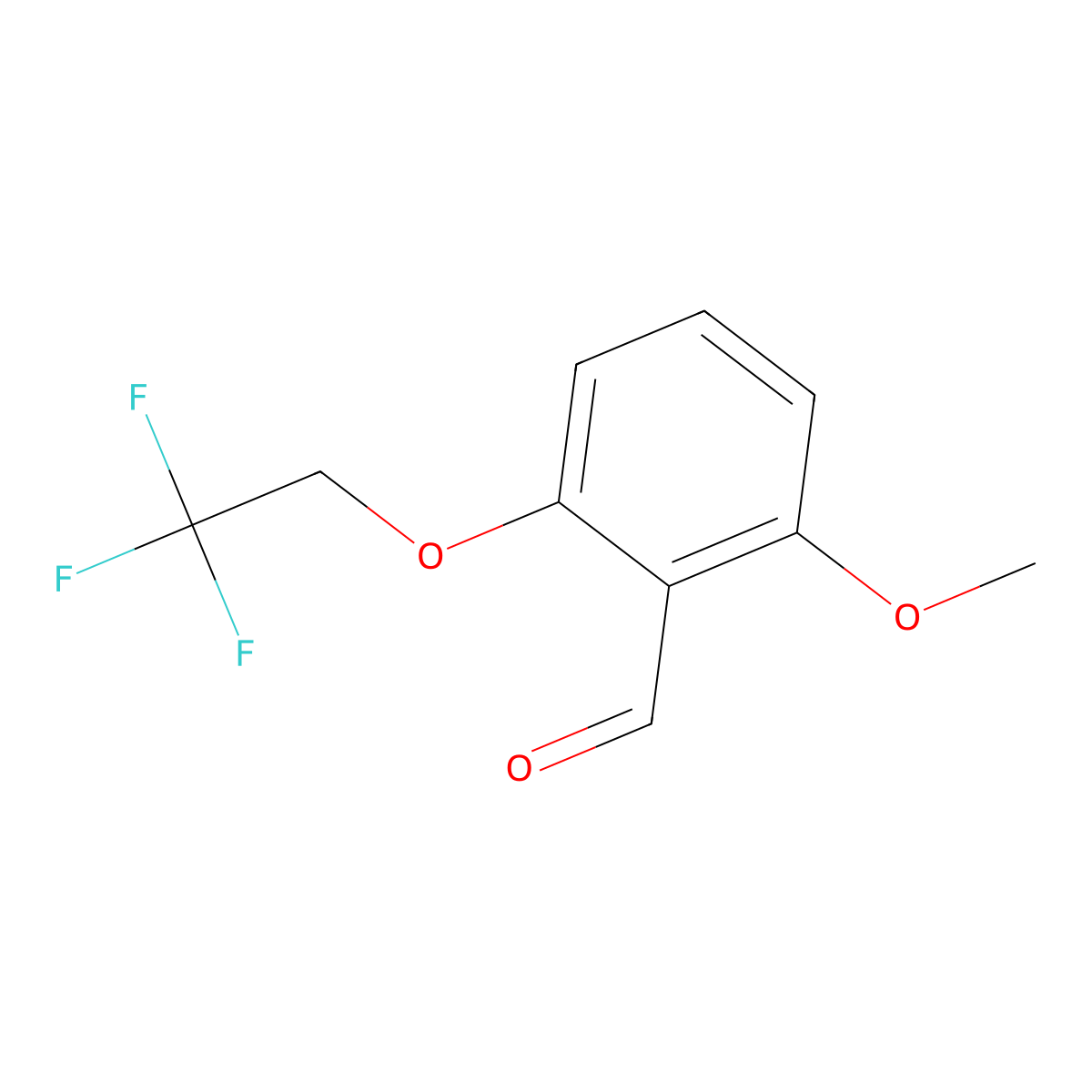 2-Methoxy-6-(2,2,2-trifluoroethoxy)benzaldehyde molecular structure, CAS 385802-23-3