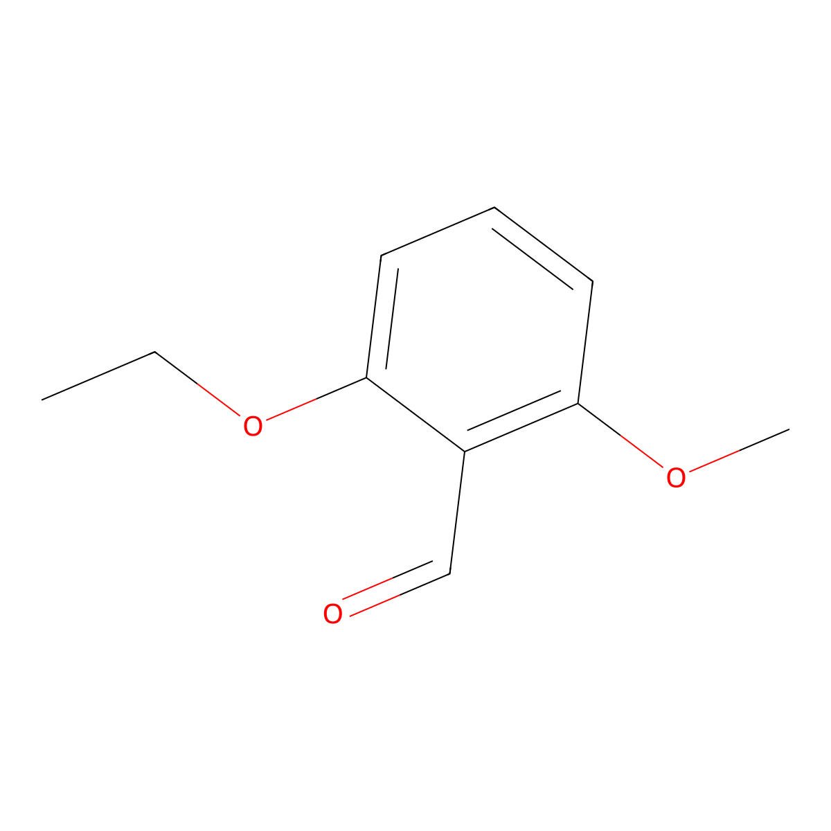 2-Ethoxy-6-methoxybenzaldehyde molecular structure, CAS 385802-24-4