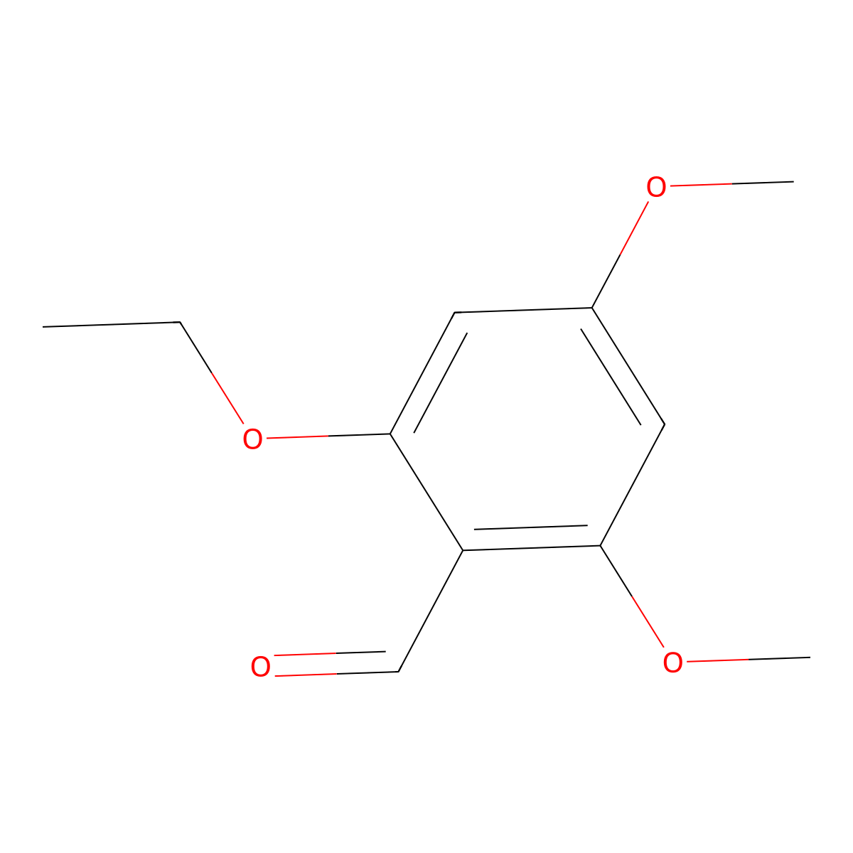 2-Ethoxy-4,6-dimethoxybenzaldehyde molecular structure, CAS 385802-41-5