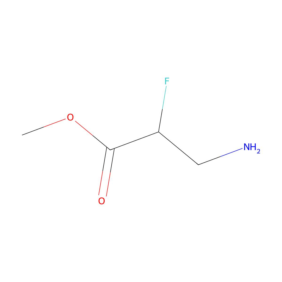 Methyl 3-amino-2-fluoropropanoate molecular structure, CAS 385837-00-3