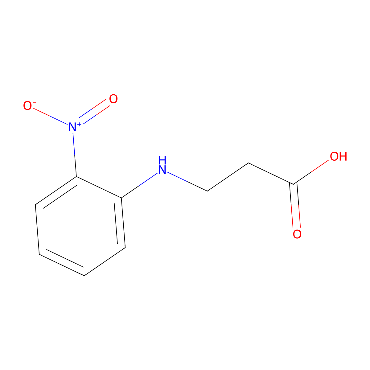 3-[(2-Nitrophenyl)amino]propanoic acid molecular structure, CAS 38584-58-6