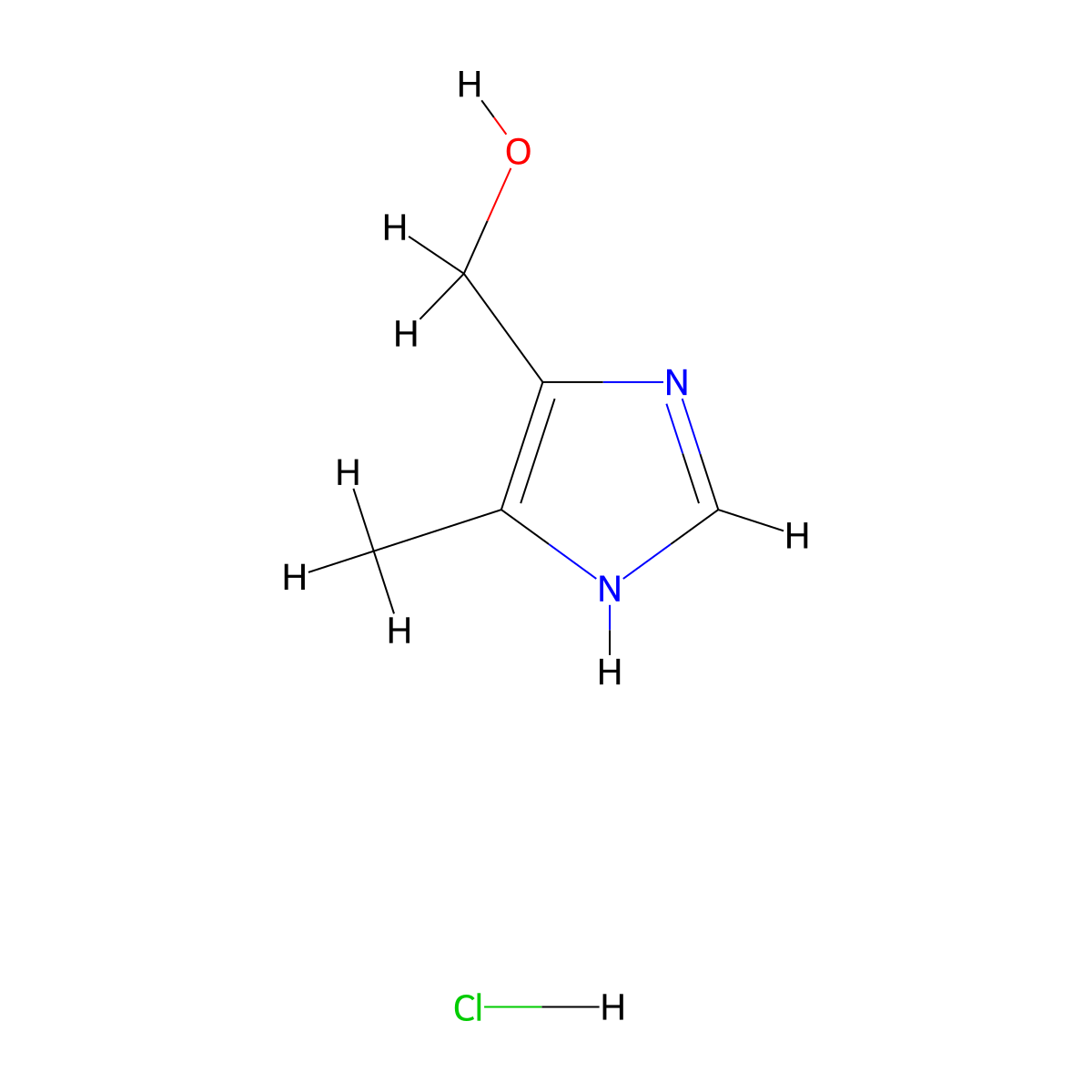 4-Methylimidazol-5-ylmethanolhydrochloride molecular structure, CAS 38585-62-5
