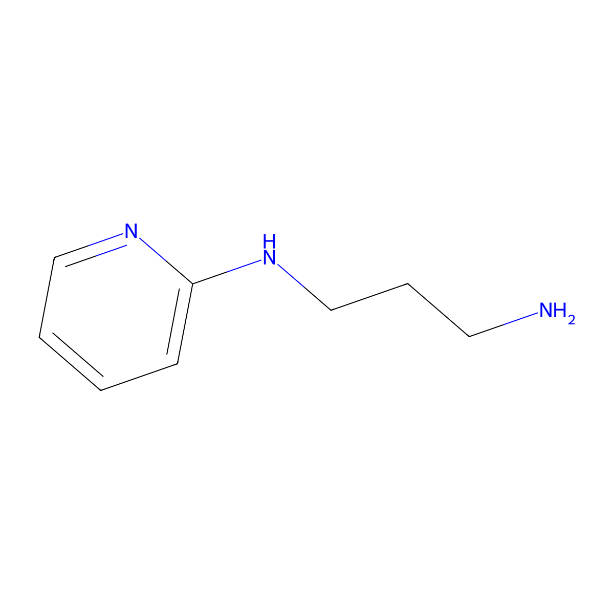 N-(3-aminopropyl)pyridin-2-amine molecular structure, CAS 38585-73-8