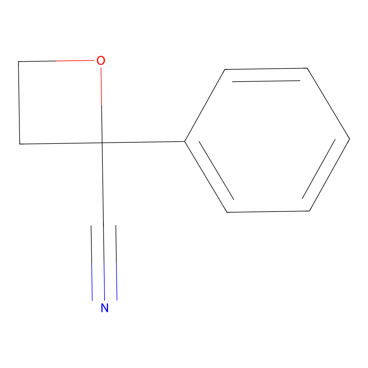 2-Phenyloxetane-2-carbonitrile molecular structure, CAS 38586-15-1