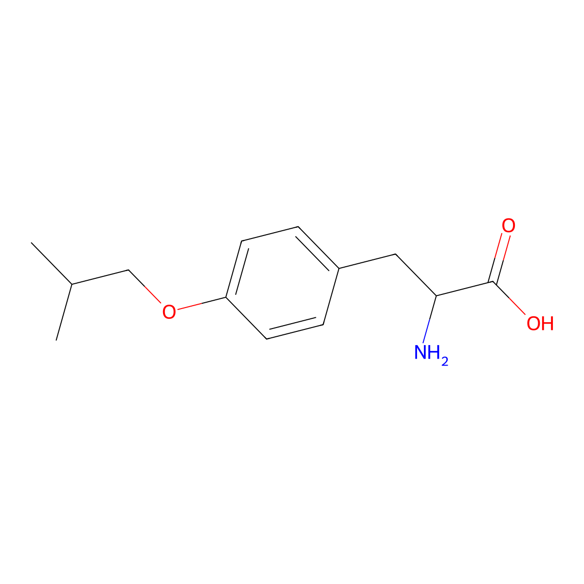 O-(2-Methylpropyl)-L-tyrosine molecular structure, CAS 38589-89-8