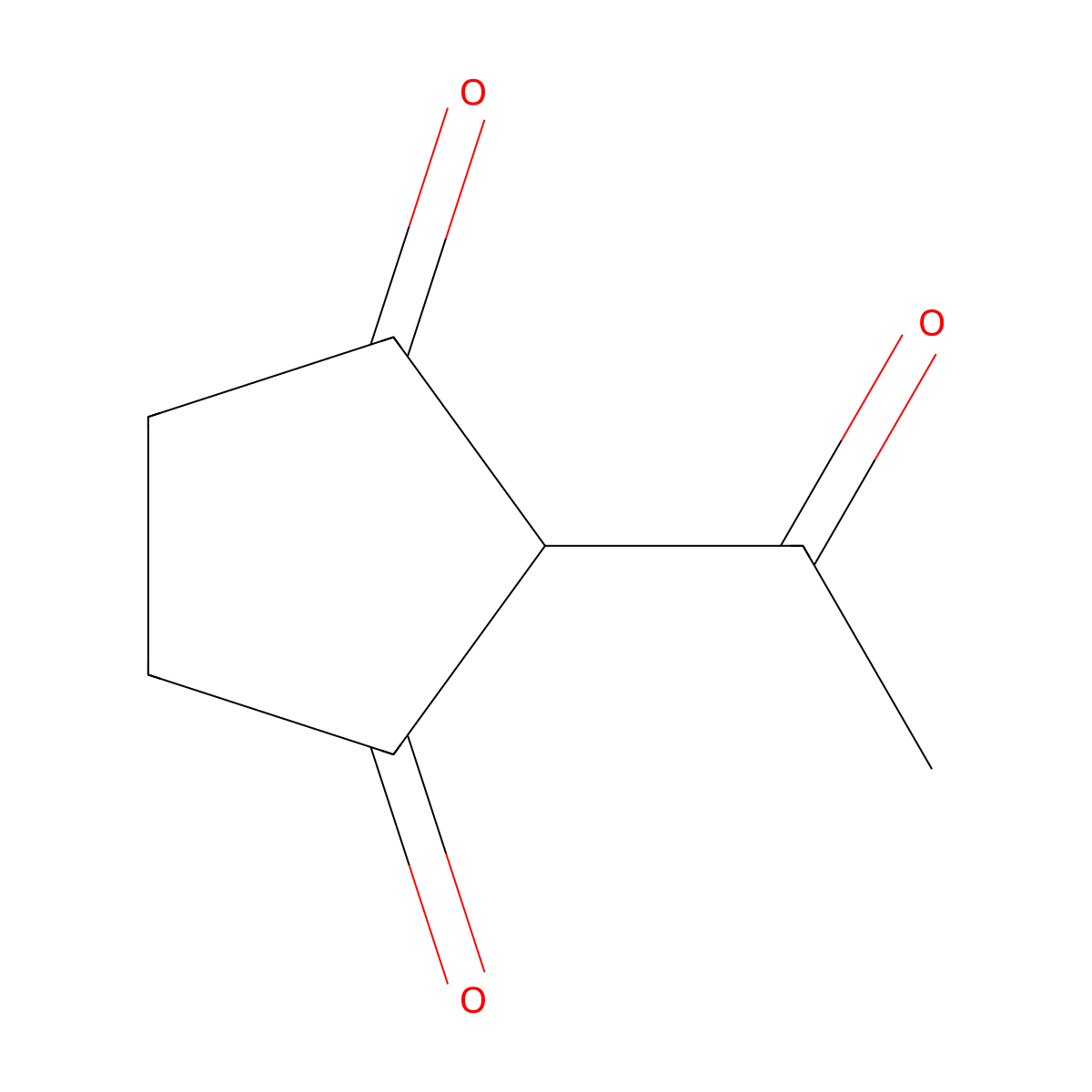 2-Acetyl-1,3-cyclopentanedione molecular structure, CAS 3859-39-0