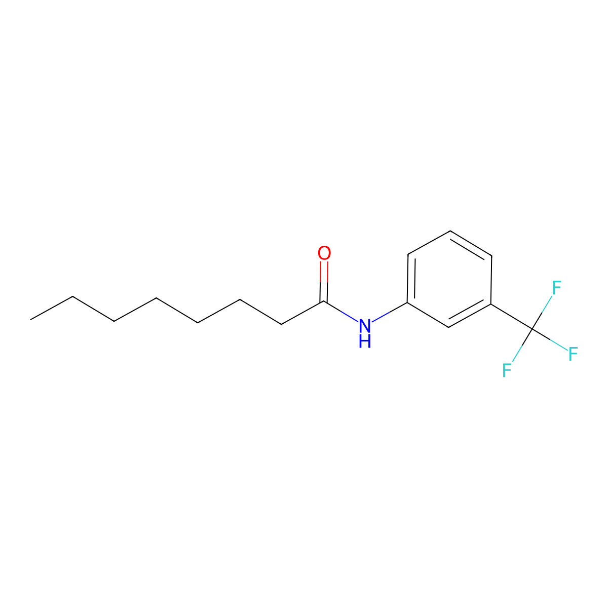 N-[3-(trifluoromethyl)phenyl]octanamide molecular structure, CAS 3859-94-7
