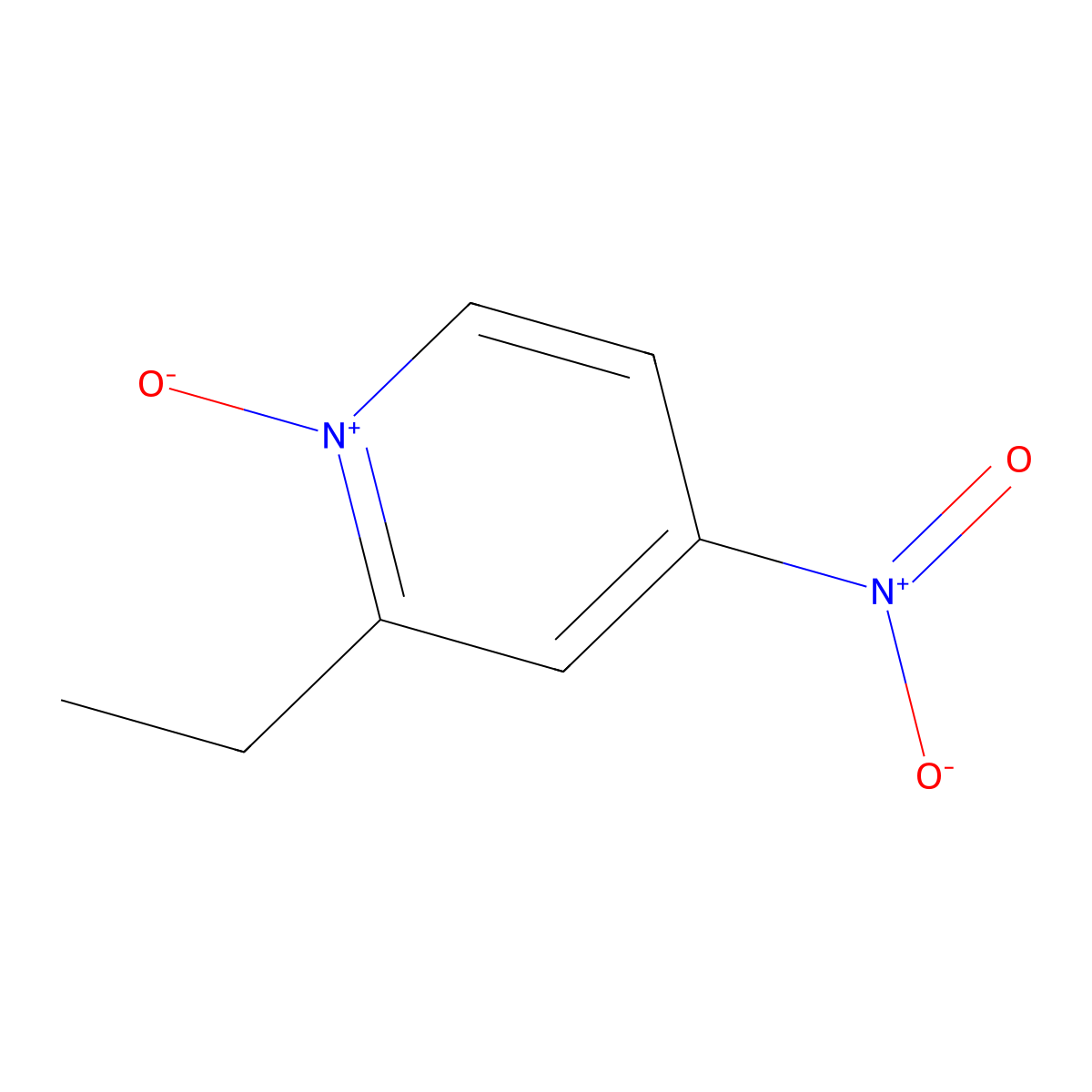 2-Ethyl-4-nitropyridine 1-oxide molecular structure, CAS 38594-62-6