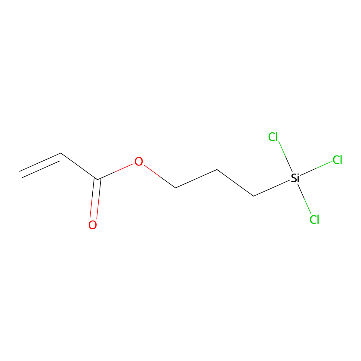 (3-Acryloxypropyl)trichlorosilane molecular structure, CAS 38595-89-0